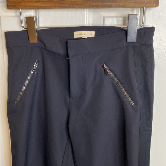 REBECCA Taylor Ava Slim-Leg Techy Skinny Pants #000739P888 in Black size 2 - Picture 2 of 8